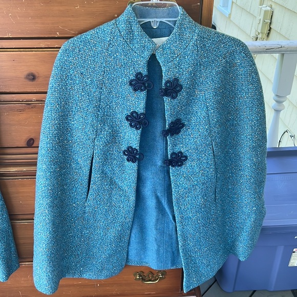 Custom Pendleton mini dress and cape - Picture 3 of 9